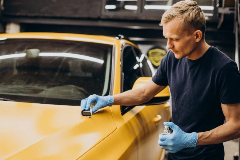 ceramic coating application on brand new car